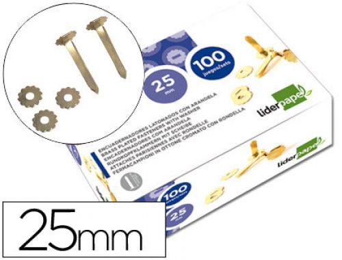 Ataches encadernacao liderpapel, com aro, caixa de 100, 25 mm , Liderpapel , 2842 , 8423473028425